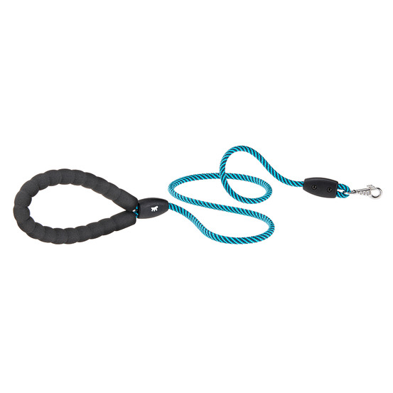 Laisse pour chiens sport extreme g8/120, longe en nylon robuste, poignée rembourrée confortable, azur-bleu