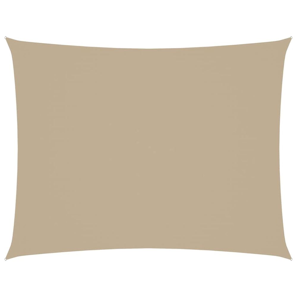 Voile de parasol tissu oxford rectangulaire 3,5x4,5 m beige