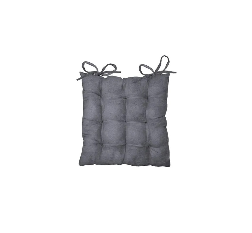 Assise matelassée suede uni suedine anthracite