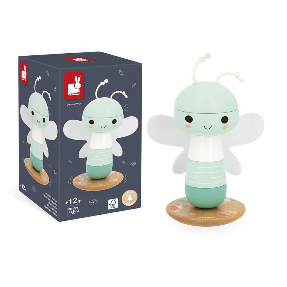 Libellule en bois empilable pour enfants - jouet éducatif à partir de 12 mois