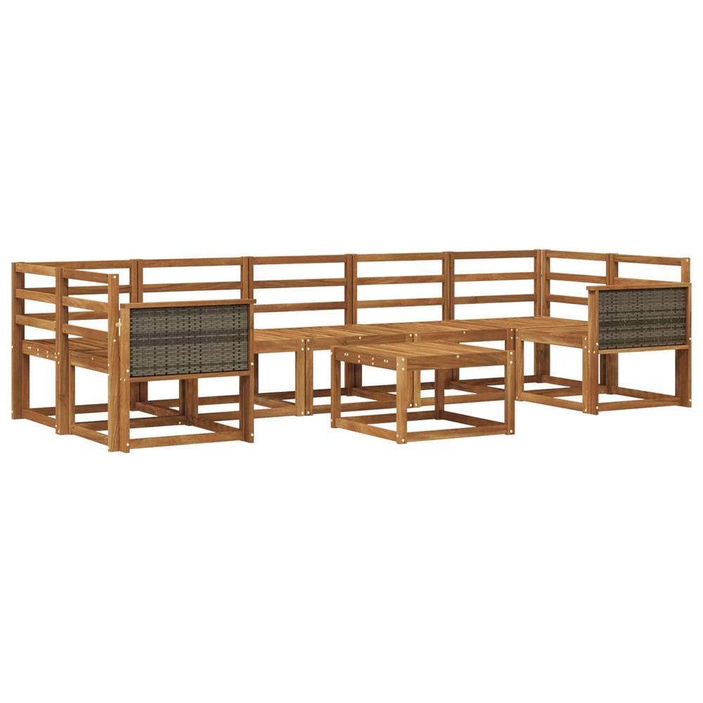 Ensemble de canapés d'extérieur 6 pcs naturel
