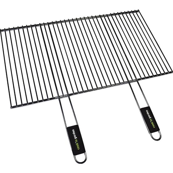 Grille de barbecue recoupable en acier 70 x 40 cm