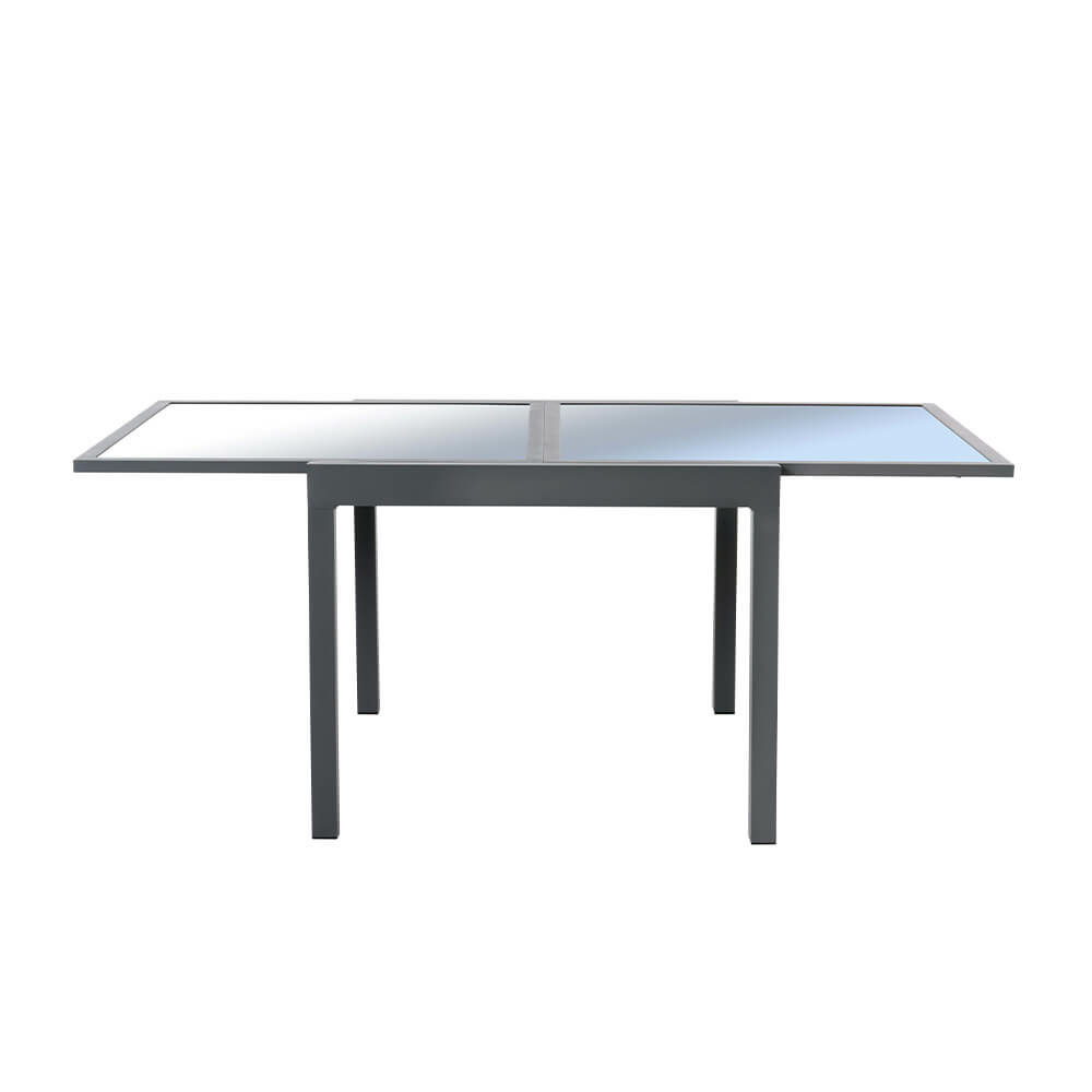 Home deluxe - table de jardin extensible - verano - env. 90(180)x90x75 cm - accessoires inclus