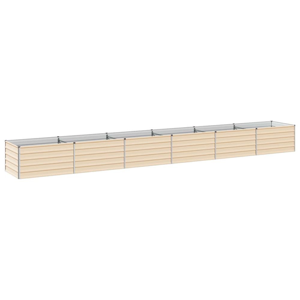 Jardin surélevé ivoire 600 x 80 x 55 cm acier laminé à froid