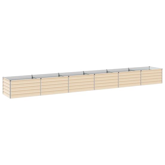 Jardin surélevé ivoire 600 x 80 x 55 cm acier laminé à froid