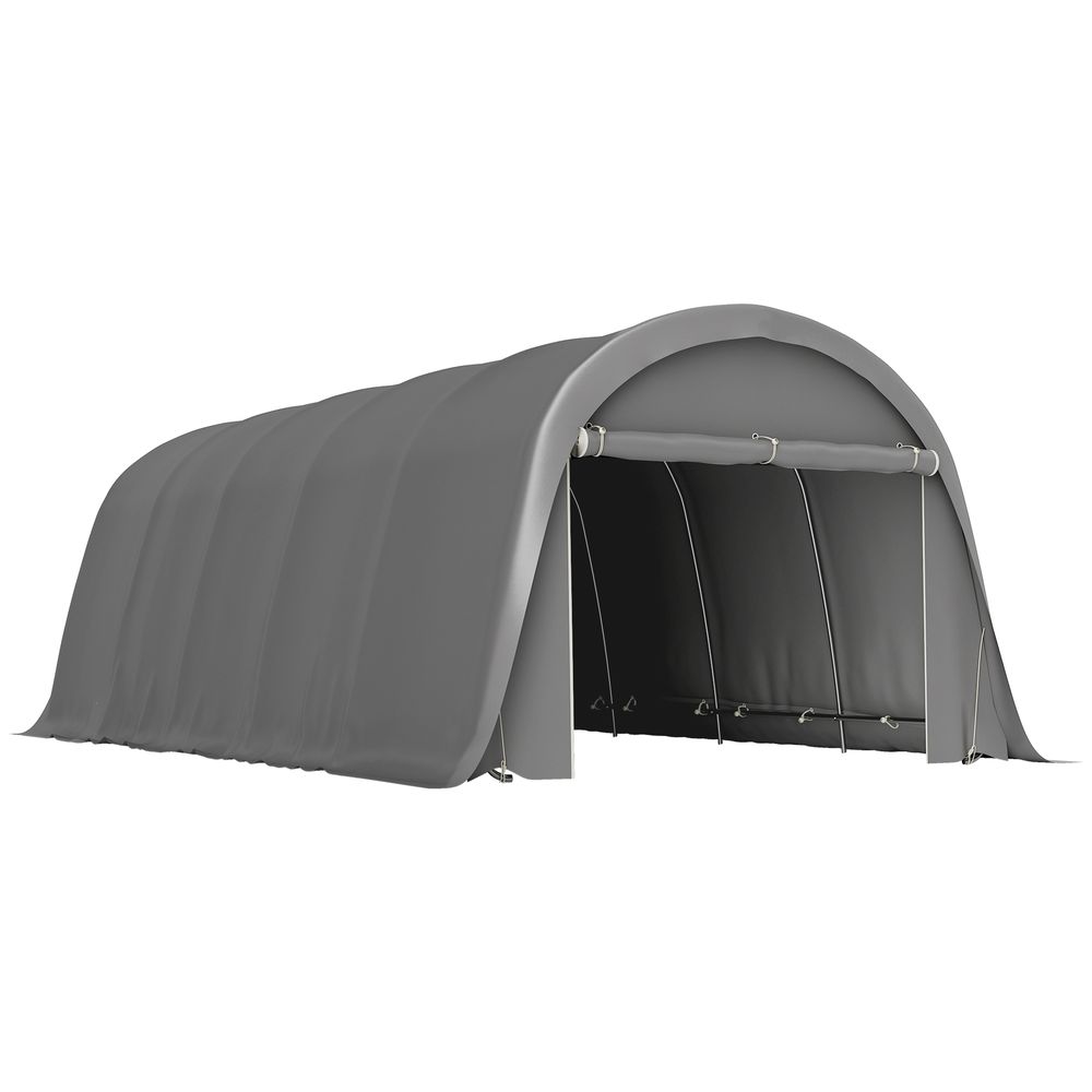 Carport tente de garage acier galvanisé pour voiture et stockage parois amovibles gris foncé - comfortxl