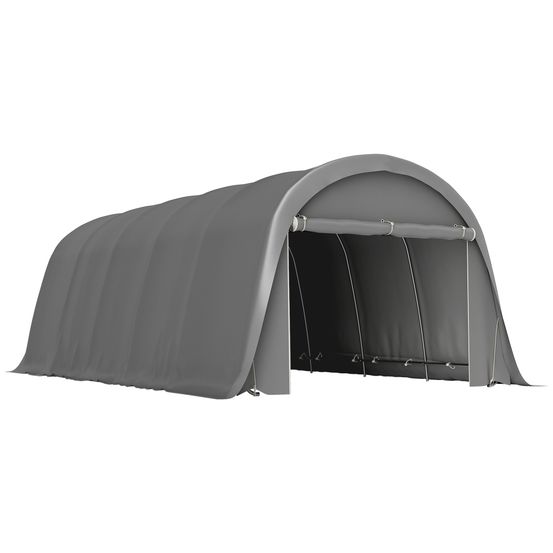 Carport tente de garage acier galvanisé pour voiture et stockage parois amovibles gris foncé - comfortxl