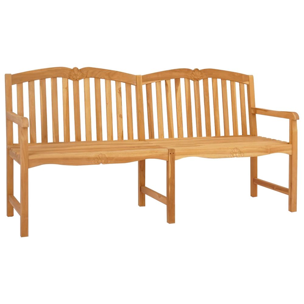 Banc à motif coquille sculpté à la main 180 x 60 x 96 cm