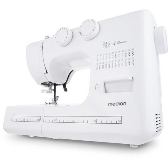 Machine a coudre machine a coudre - - sm 60 - 62w - 24 points + points doubles - 700 tr/min - led - blanc