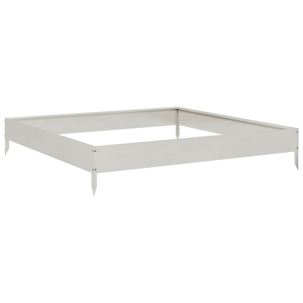 Lit surélevé de jardin 100x100x18,5 cm acier inoxydable