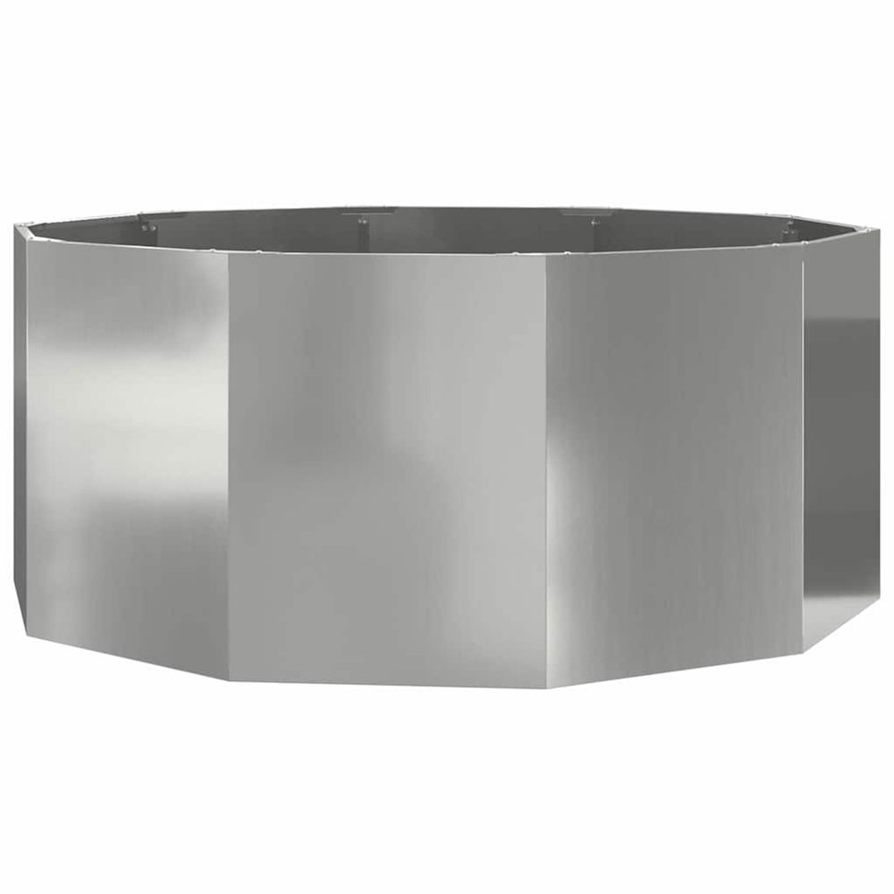 Jardinière d'extérieur argent 120 x 120 x 50 cm acier galvanisé