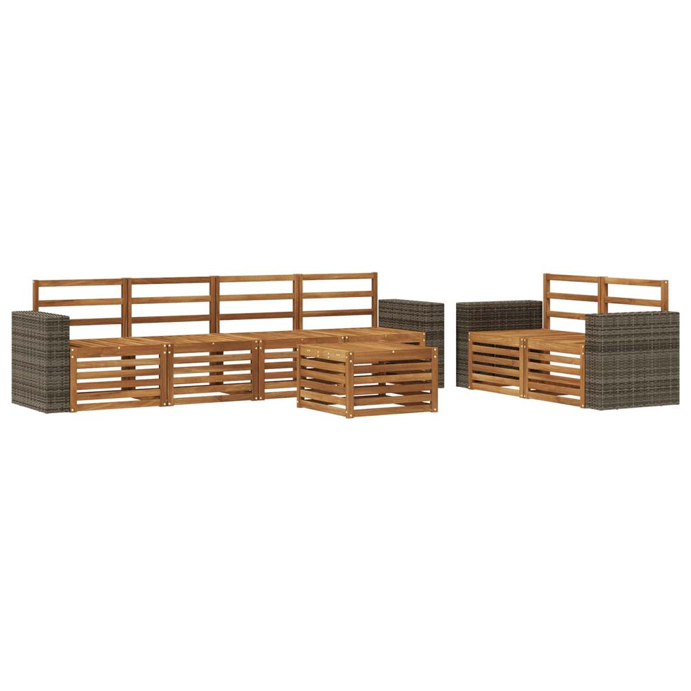 Ensemble de canapés d'extérieur 7 pc naturel