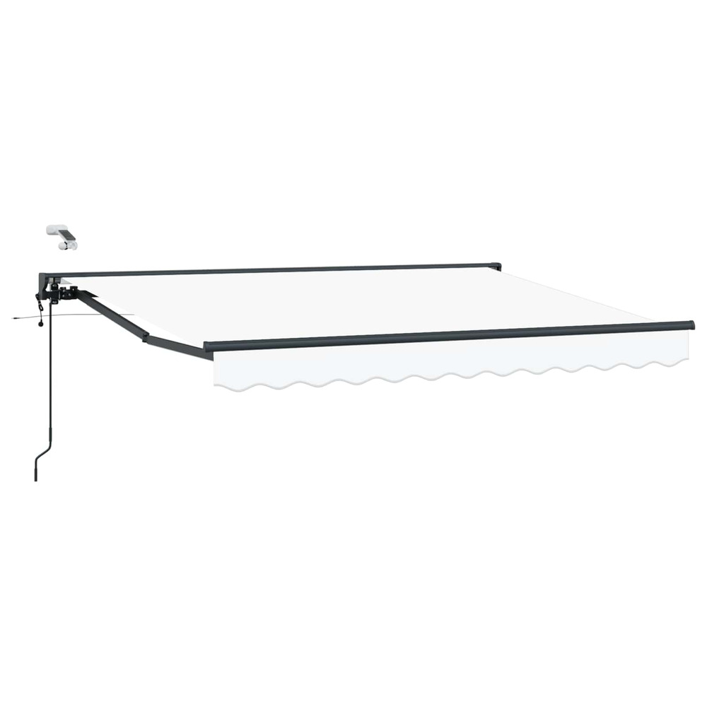 Auvent rétractable électrique blanc 3,5 x 2,5 m