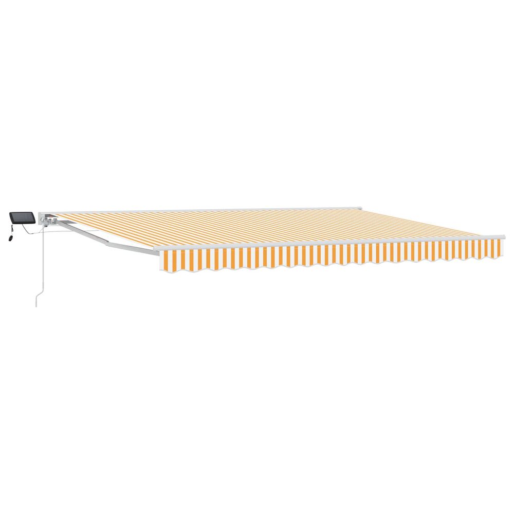 Cadre de store manuel avec leds jaune et blanc 4,5 × 3 m