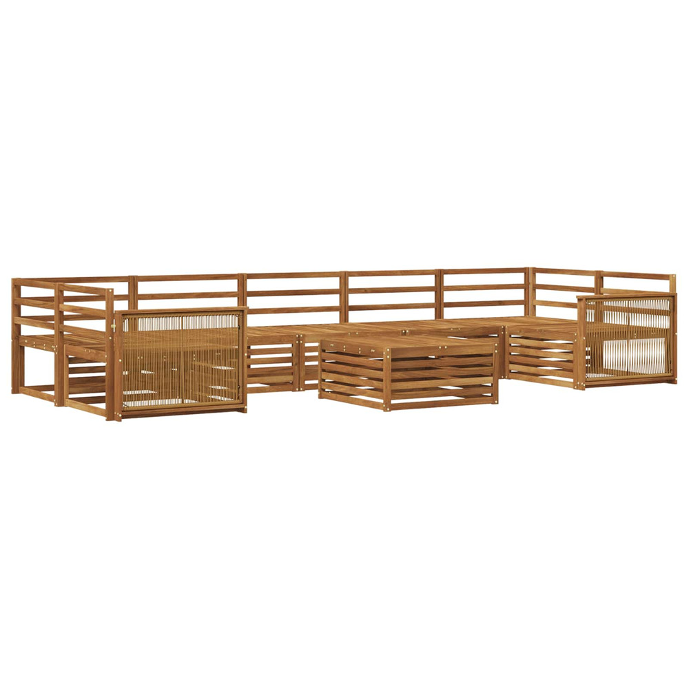 Ensemble de canapés d'extérieur 8 pcs naturel