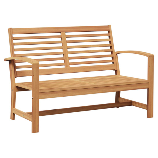 Banc de jardin naturel 110 x 64 x 76.5 cm bois de teck solide