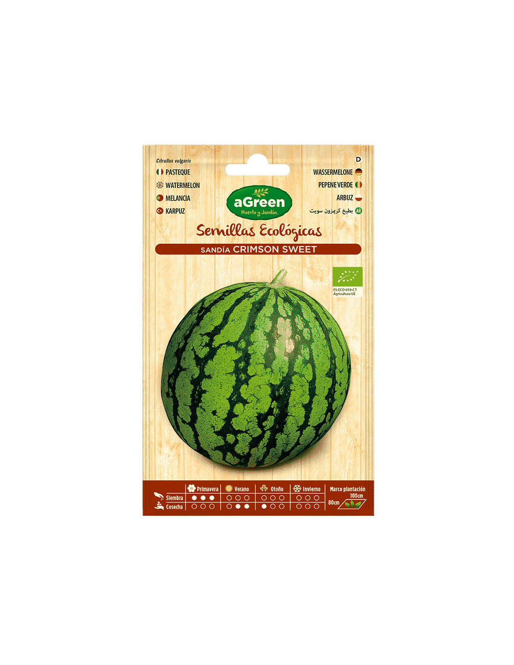 10 sachet de graines eco watermelon crimson sweet agreen