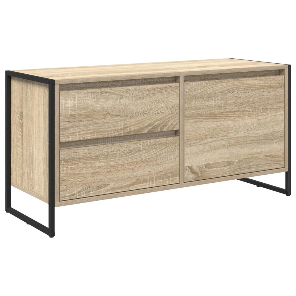 Meuble tv 100 x 36 x 49.5 cm chêne sonoma bois d'ingénierie