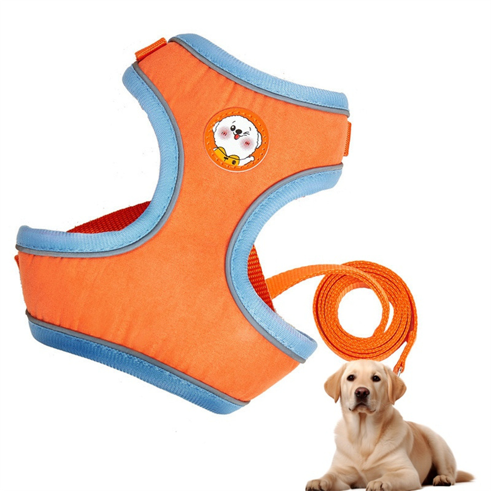 Harnachement réfléchissant pour chien orange s