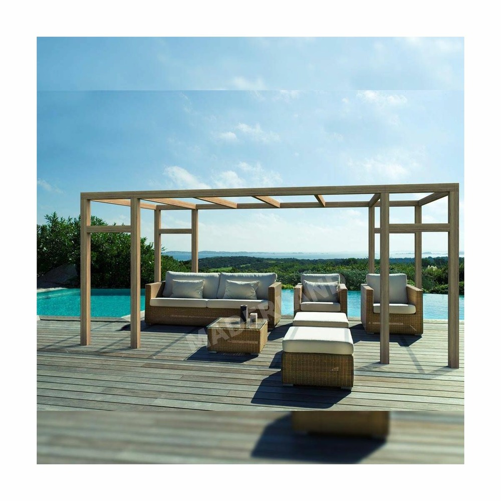 Pergola en bois lamellé-collé granada 500 x 400 cm