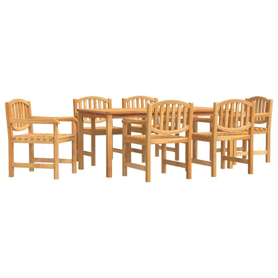 Ensemble à manger de jardin 7 pcs bois de teck solide