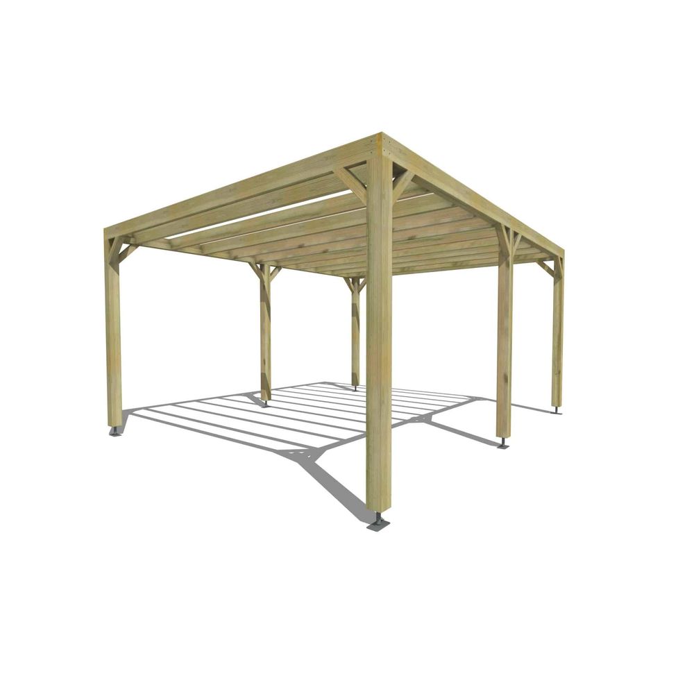 Pergola bois • 5m x 4m • indépendante • sens profondeur • livraison comprise