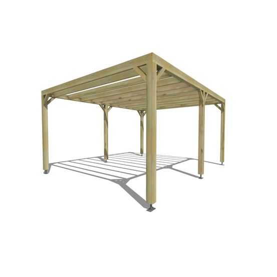 Pergola bois • 5m x 4m • indépendante • sens profondeur • livraison comprise