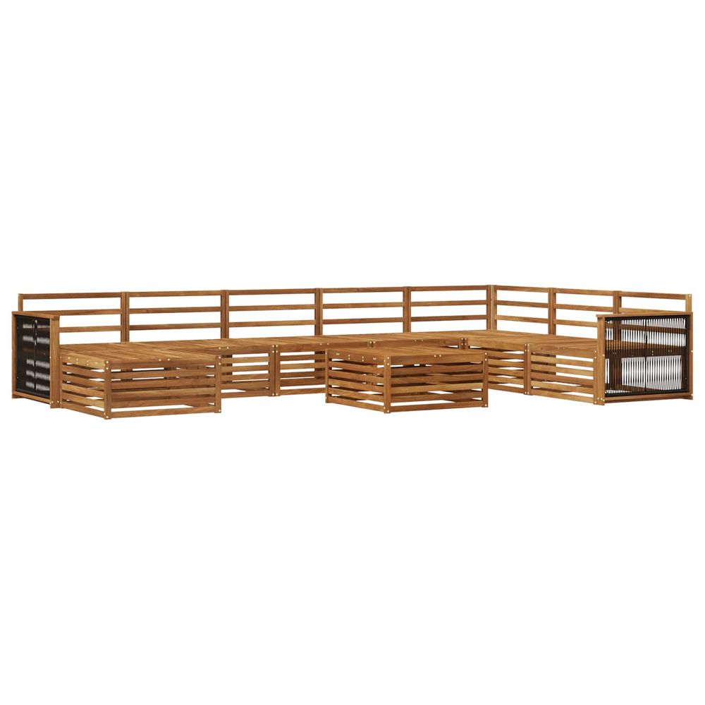 Ensemble de canapés d'extérieur 9 pc naturel