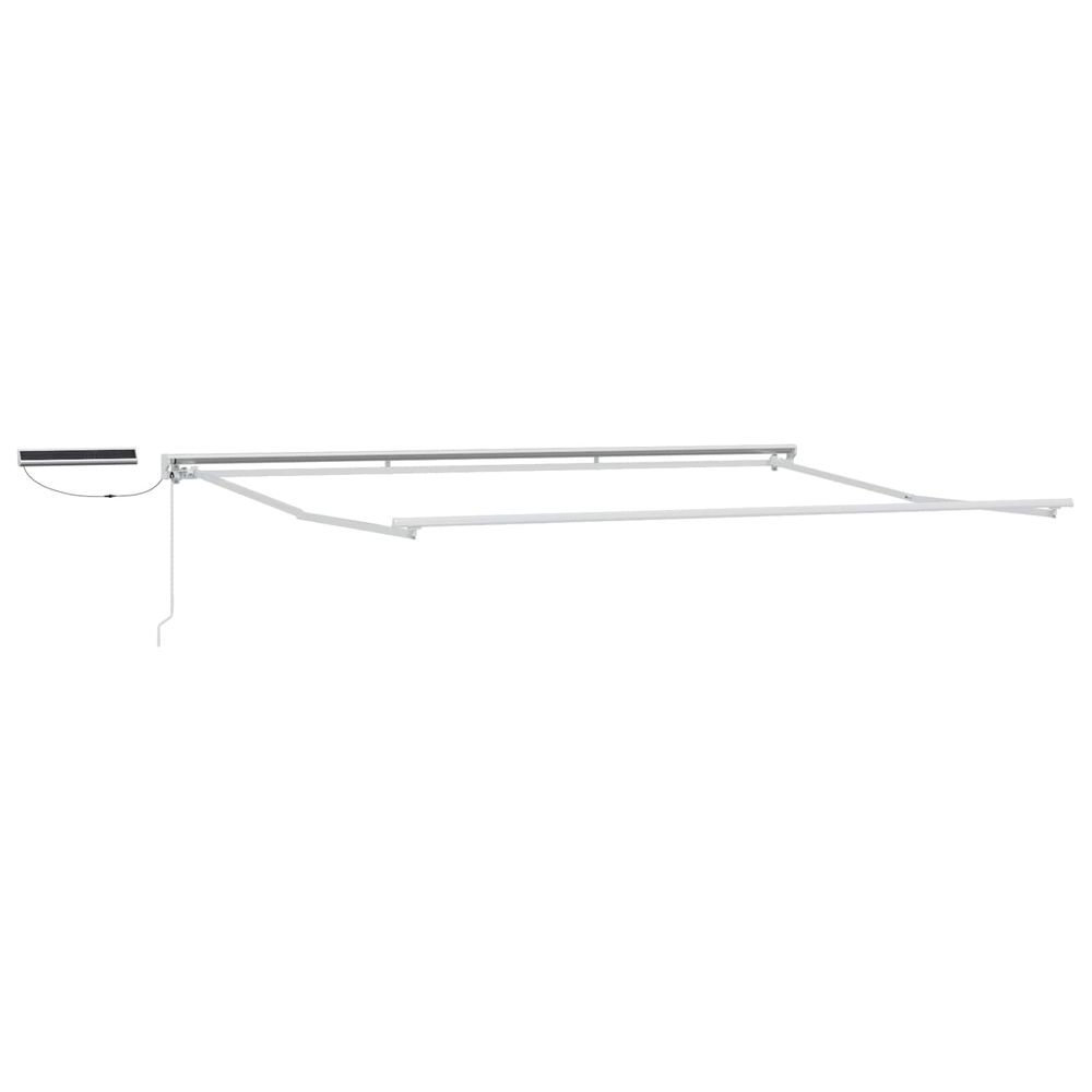 Cadre de store rétractable électrique blanc 4 × 3,5 m acier
