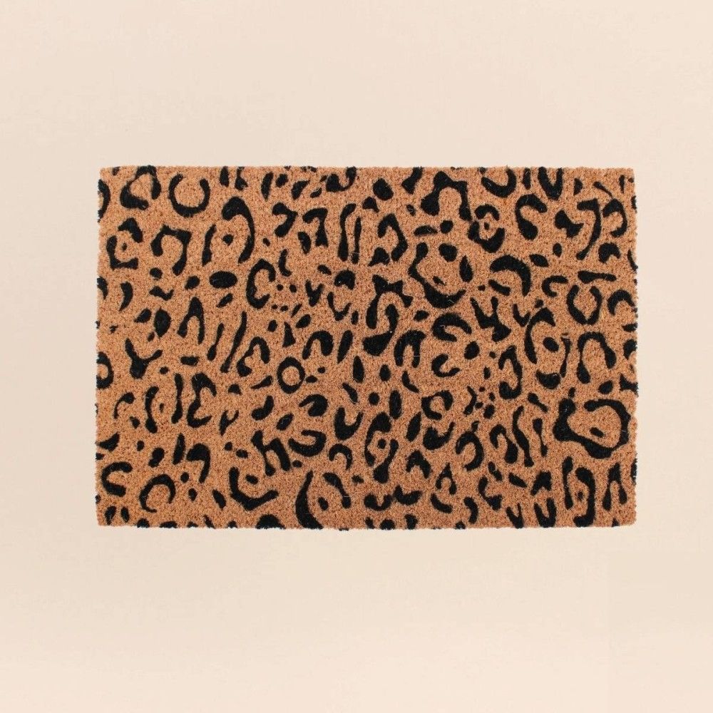 Paillasson léopard en fibre de coco 40x60cm