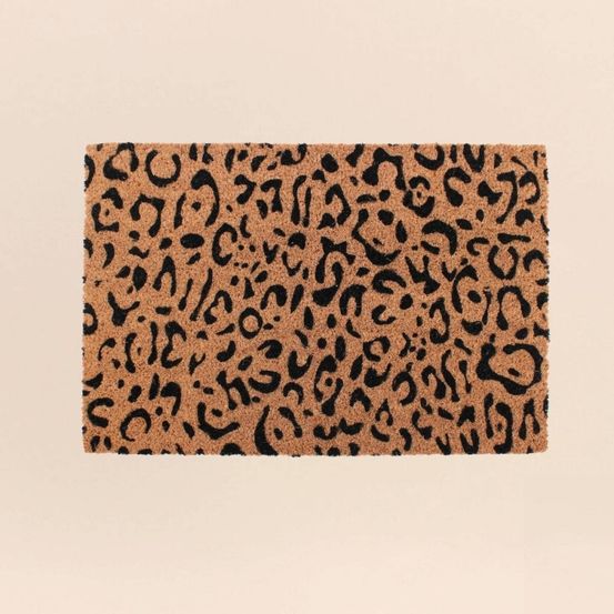Paillasson léopard en fibre de coco 40x60cm