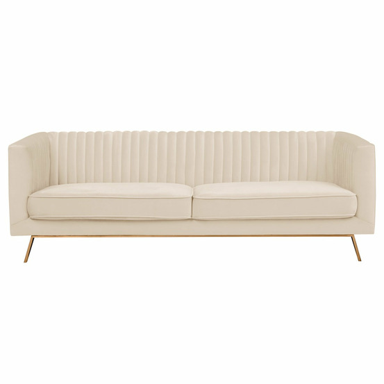 Gatsby-canapé 3 places en velours beige