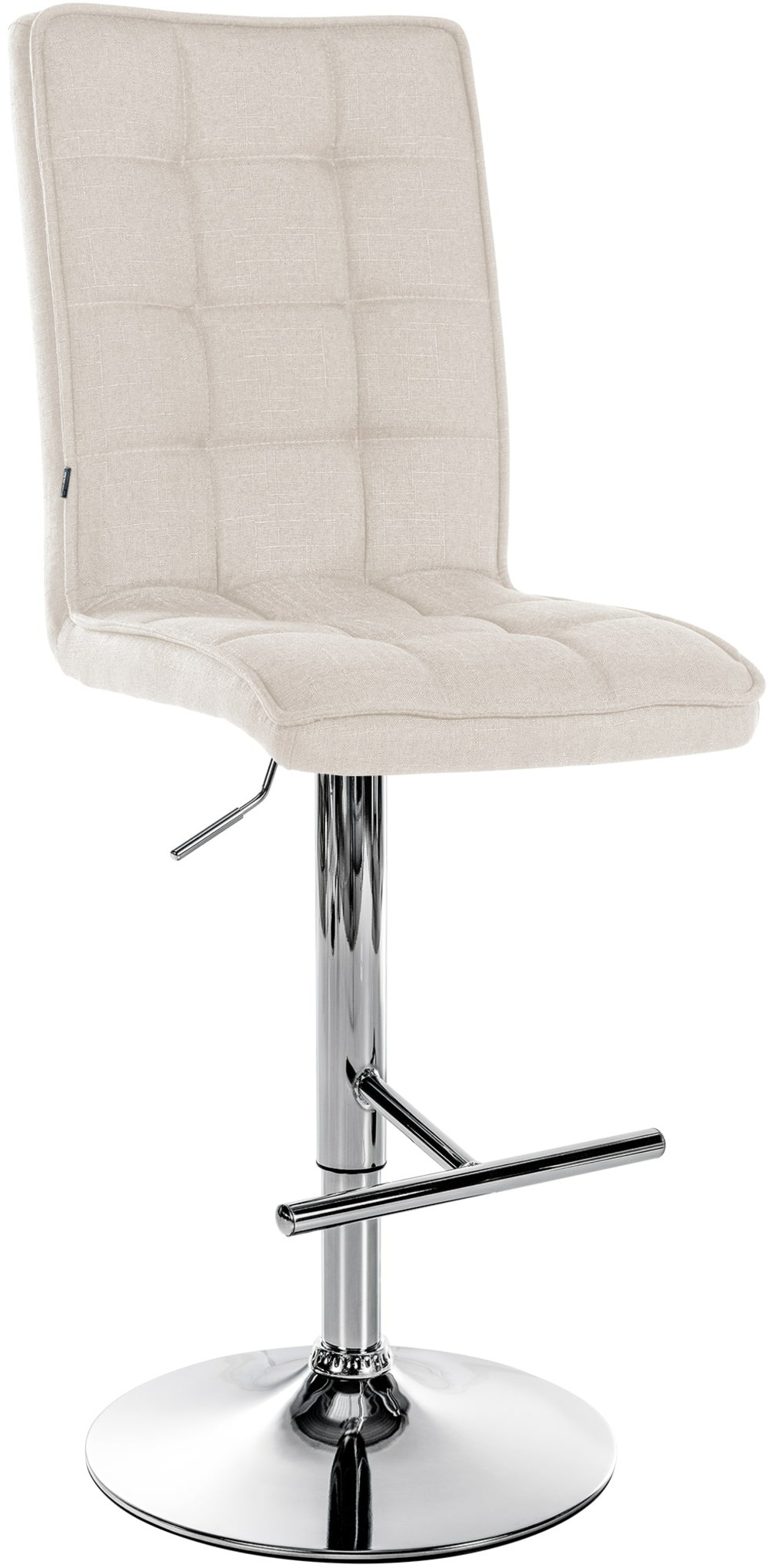 Tabouret de bar peking v2 tissu chrome