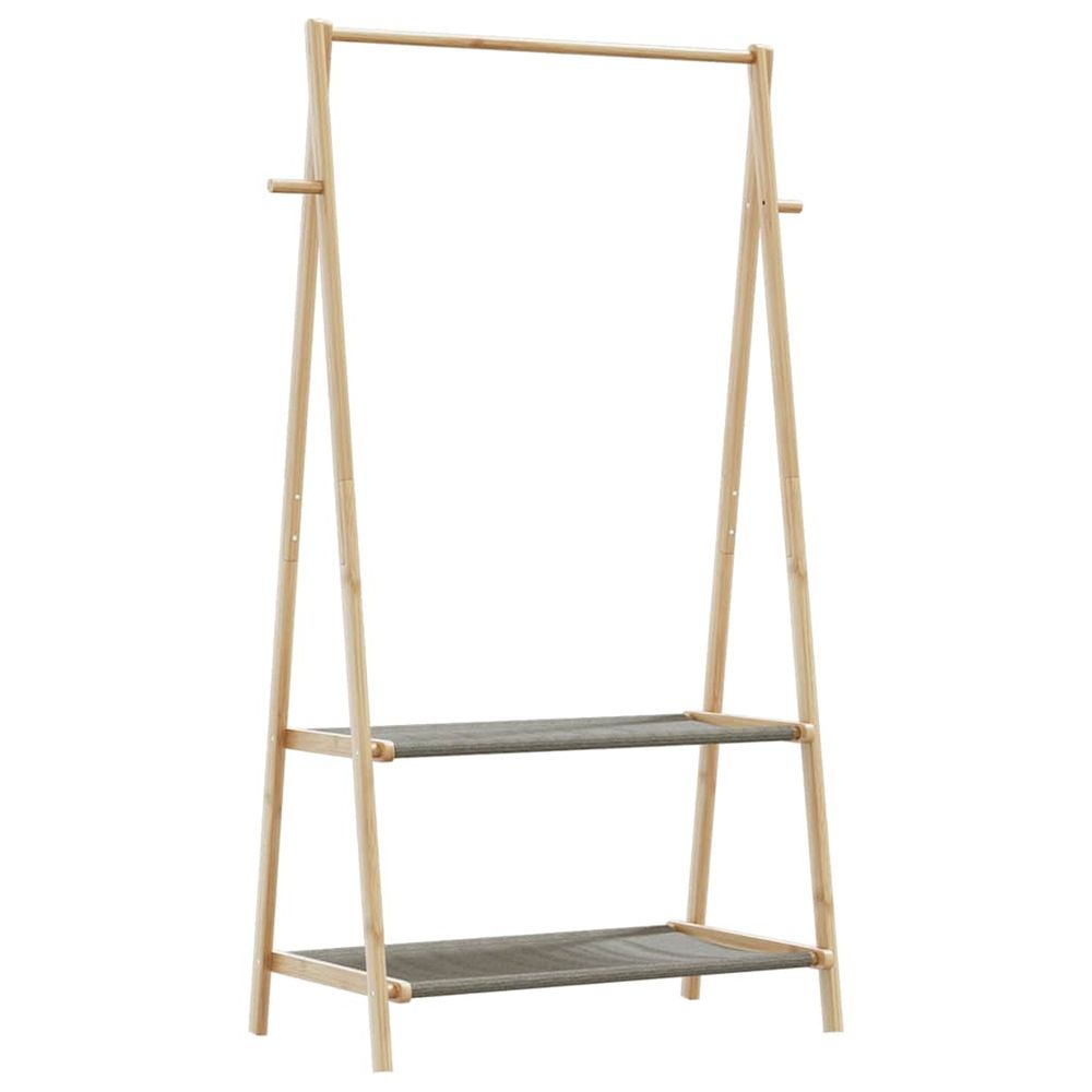Porte-vêtement avec étagères 96x45,5x150,5 cm bambou