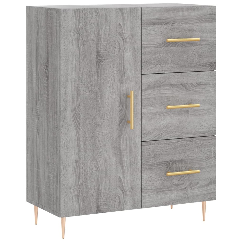 Buffet bahut commode armoire meuble de rangement organisateur cuisine salle de séjour salon sonoma 69,5 x 34 x 90 cm bois d'i