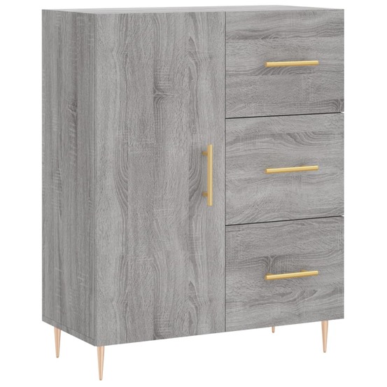Buffet bahut commode armoire meuble de rangement organisateur cuisine salle de séjour salon sonoma 69,5 x 34 x 90 cm bois d'i