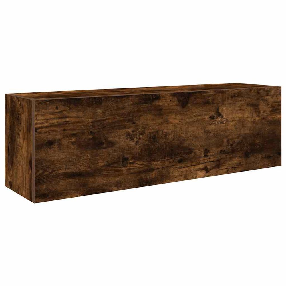 Armoire murale de bain chêne fumé 100x25x30cm bois d'ingénierie