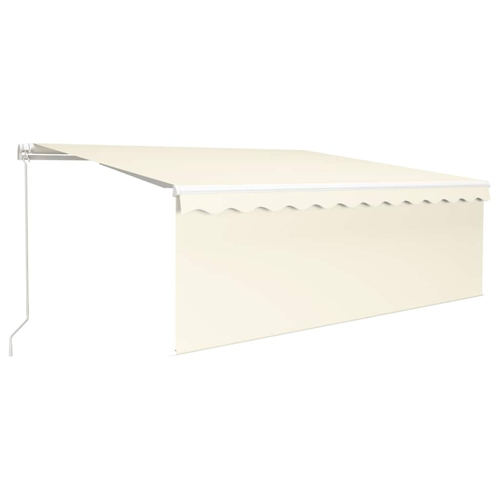 Auvent manuel rétractable avec store 4x3 m crème