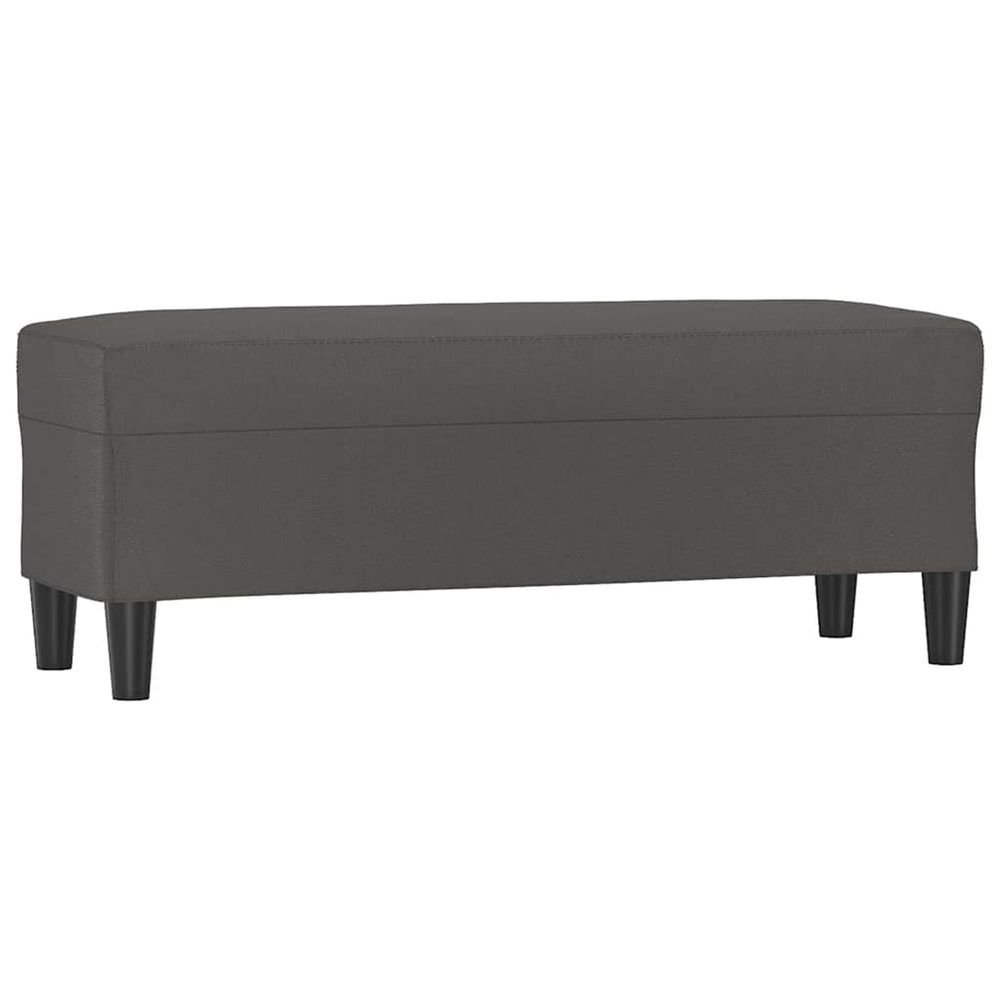Banc gris 100x35x41 cm similicuir