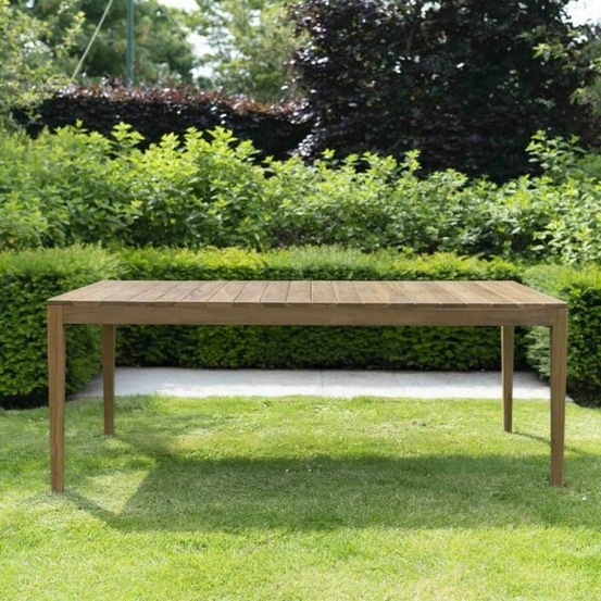 Table de jardin en teck massif 6/8p calvi