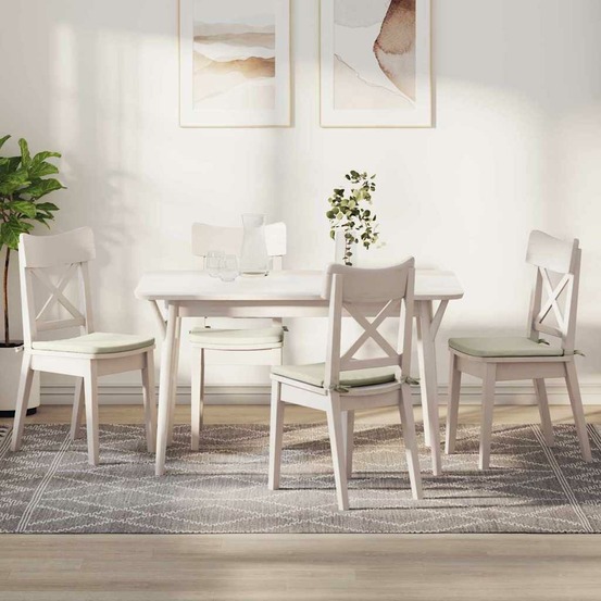 Coussins de siège 4 pcs crème 40 x 40 x 3 cm velours