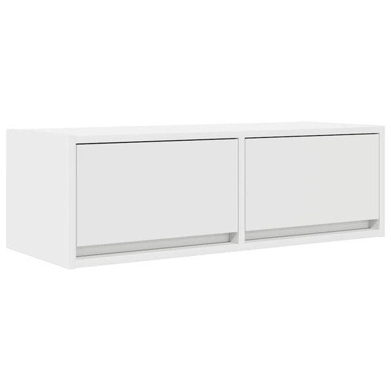 Meuble tv blanc 80x31x25,5 cm bois d'ingénierie