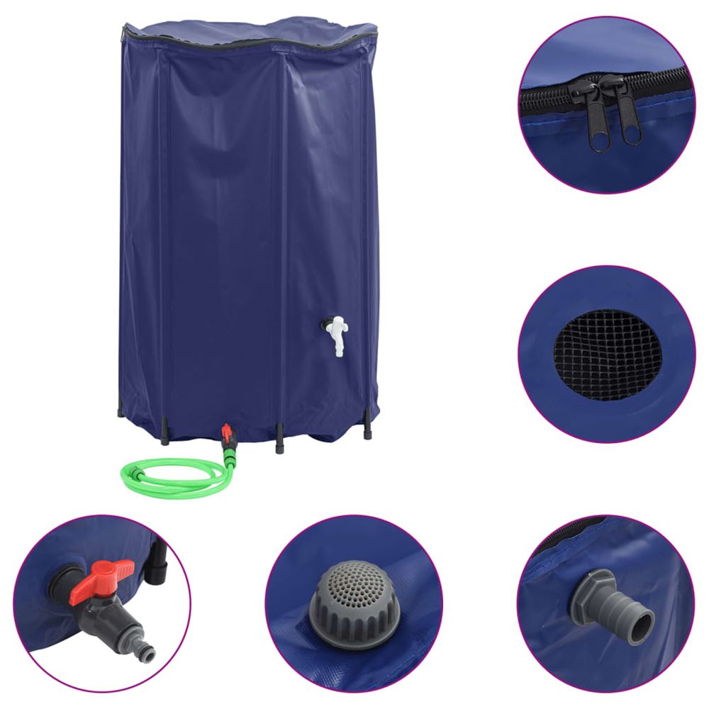 Réservoir d'eau avec robinet pliable 1000 l pvc