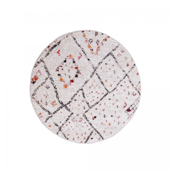 Tapis rond ø120cm tissé motif berbère pour chambre lyn8 mora