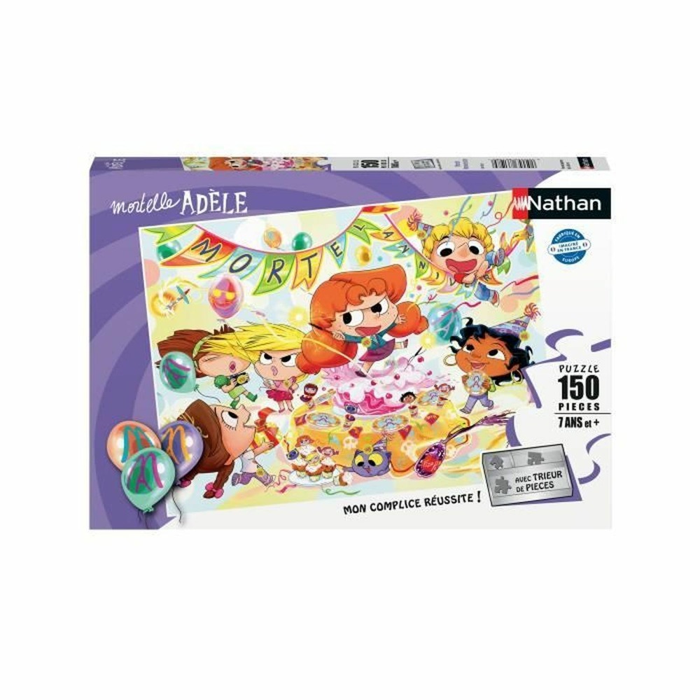 Puzzle nathan mortel anniversaire mortelle adele - nathan - 150 pièces - dessins animés et bd - enfant