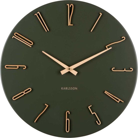 Horloge murale en métal esmerado 40 cm vert