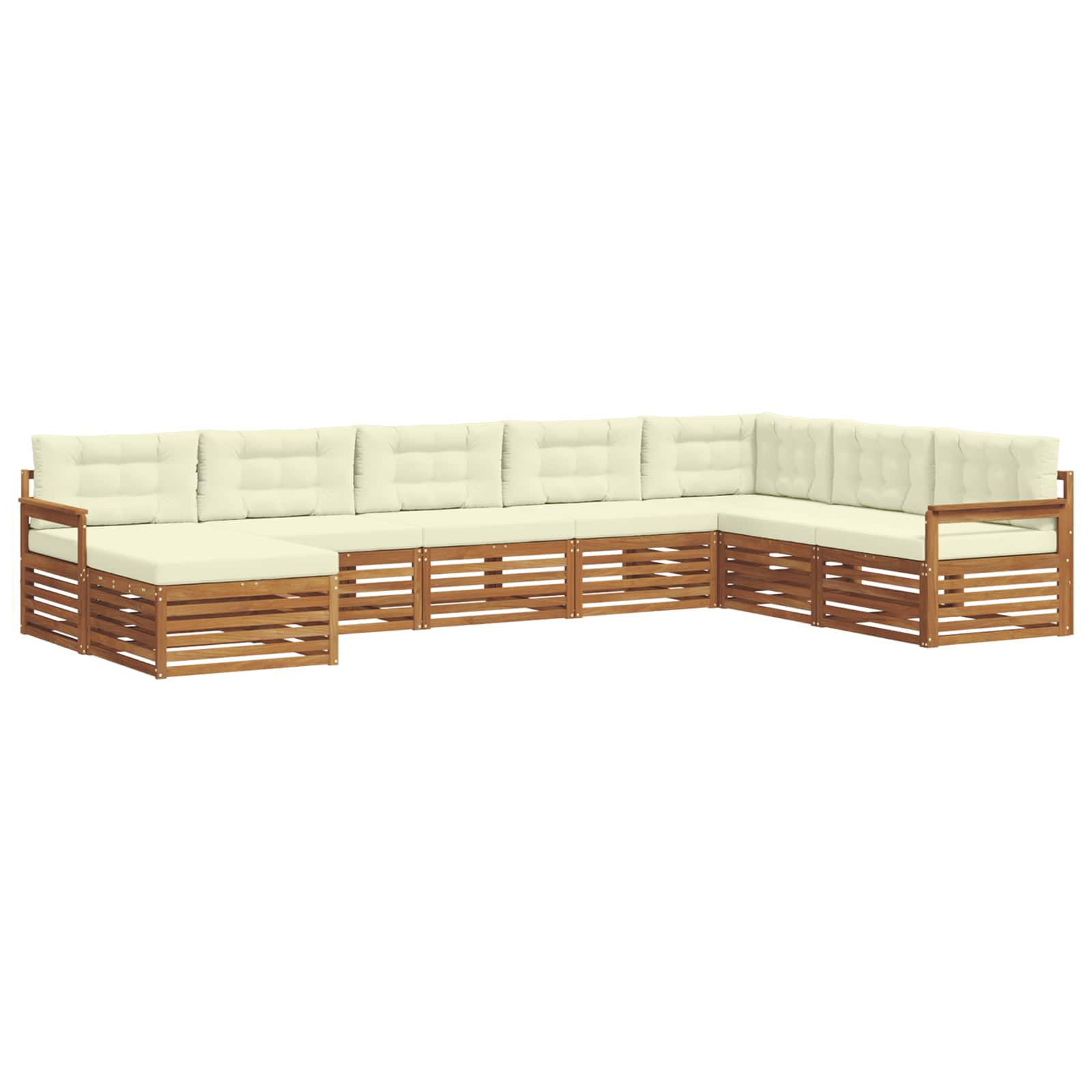 Ensemble de canapés d'extérieur 8 pcs naturel et crème