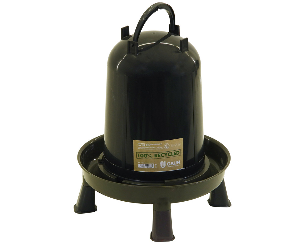 Abreuvoir 10 litres sur pieds pour poules et volailles • abreuvoir en plastique recyclé