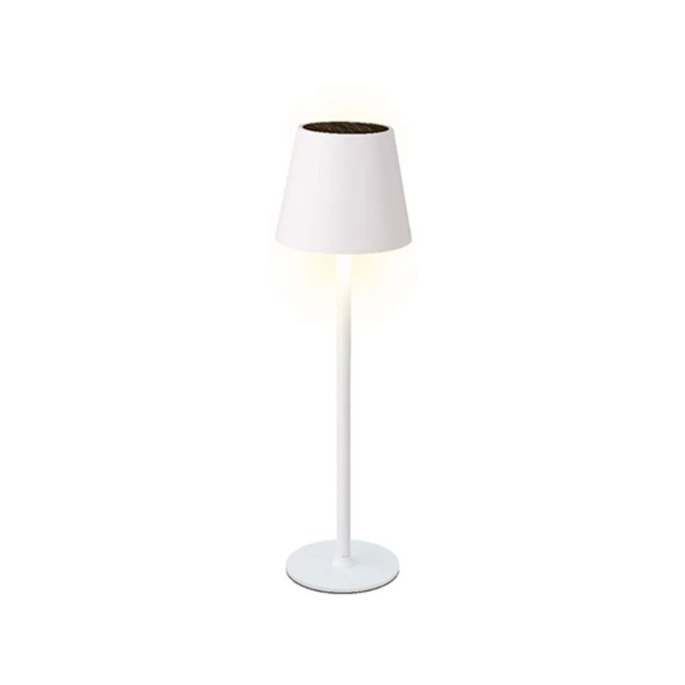 Lampe de table en métal blanc duo colore 150 lumens