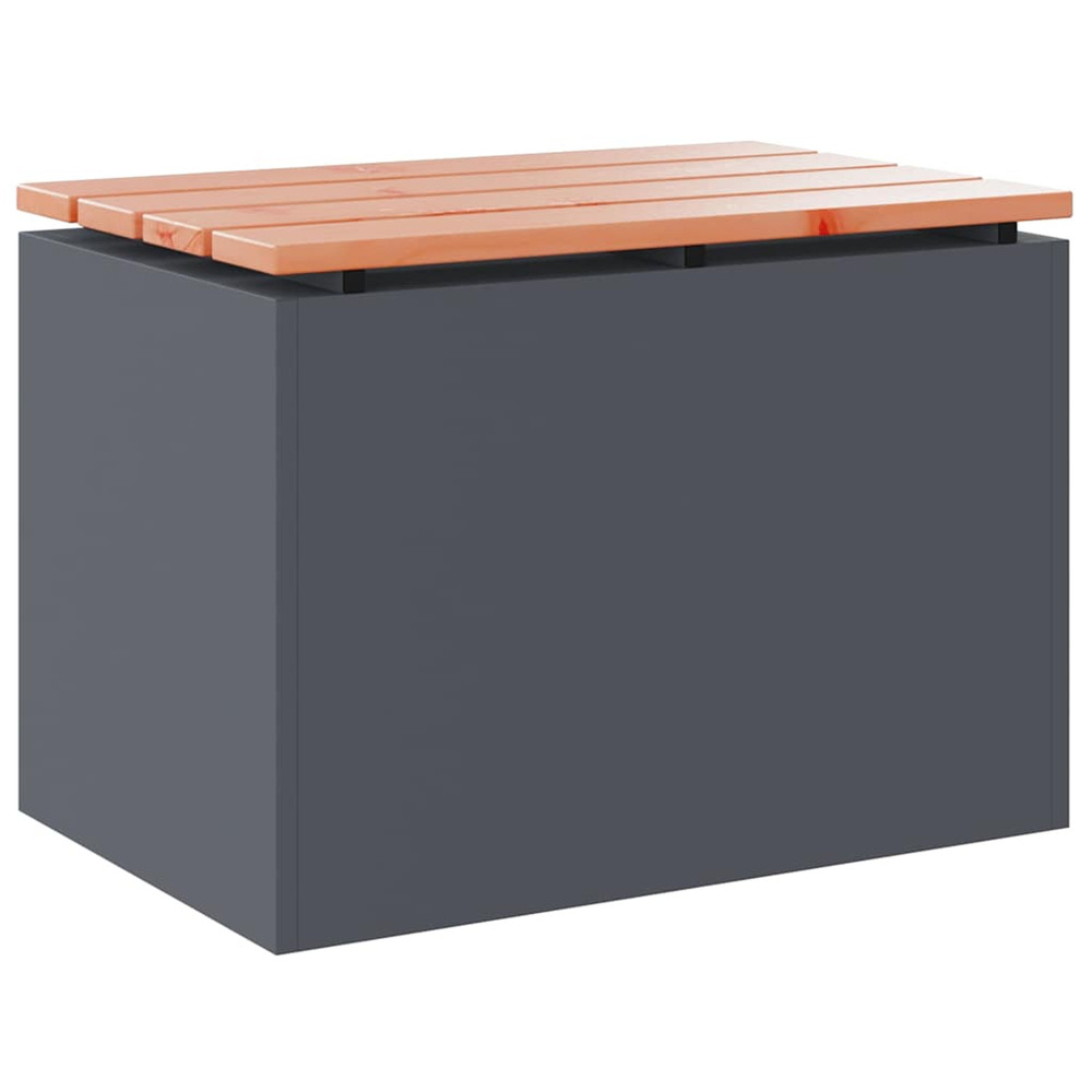 Banc de jardin anthracite 60 x 40 x 43 cm acier